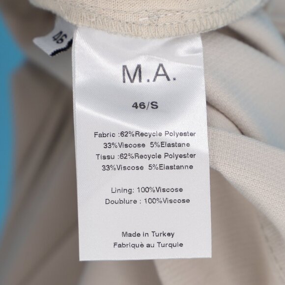 NWT MARTIN ASBJØRN Grey Ace Trousers Vanilla Mid-rise Size IT 46 (US Waist 30) - Picture 13 of 13